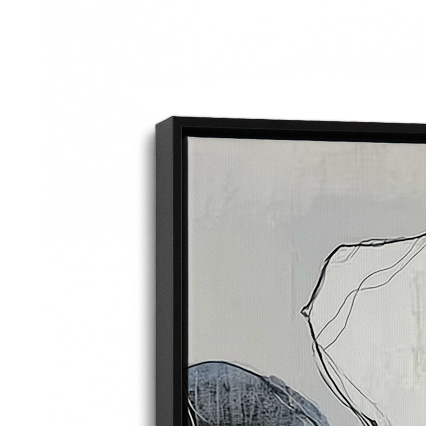 [Color:Satin Black], Picture of art in a Satin Black frame at an angle