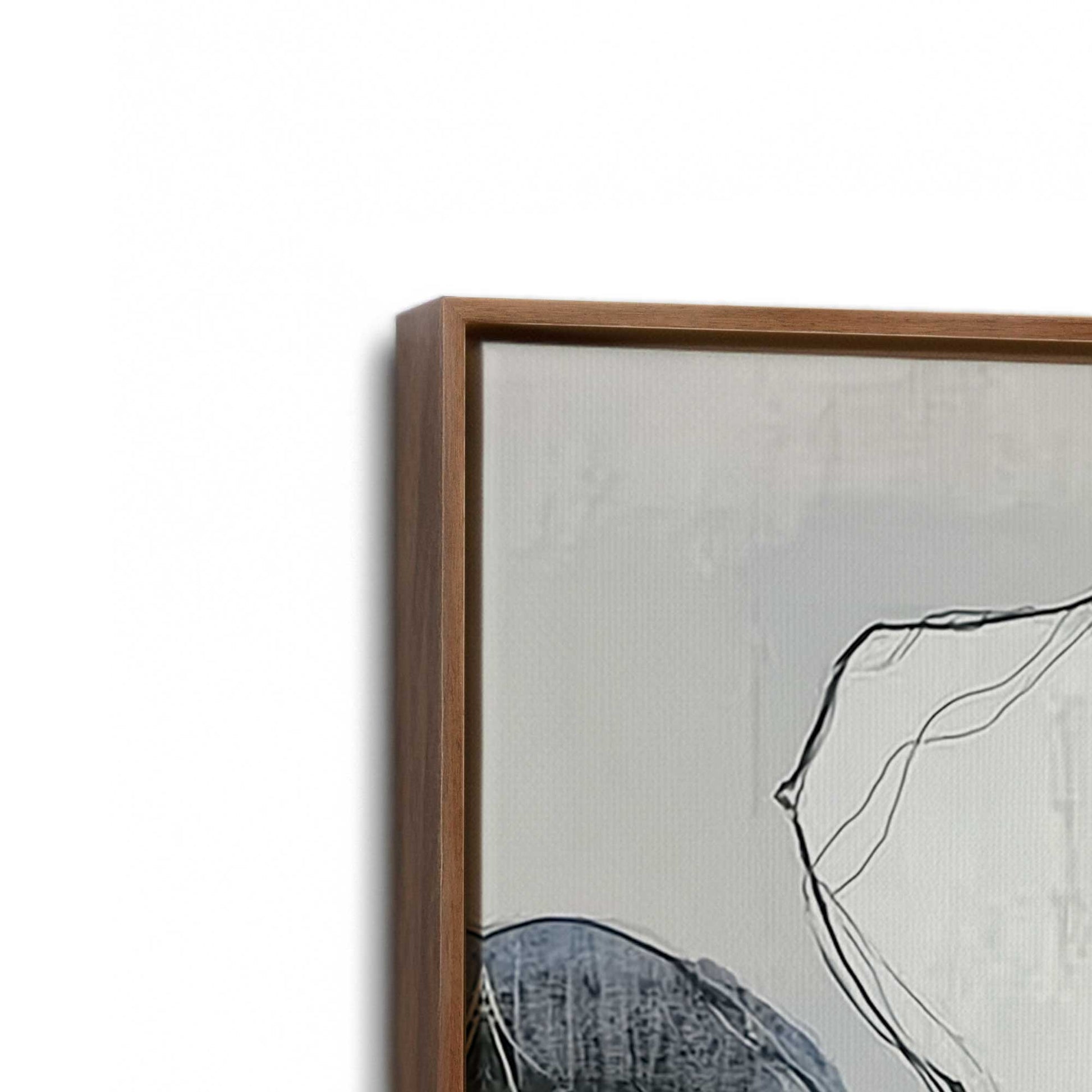 [Color:Walnut], Picture of art in a Walnut frame at an angle