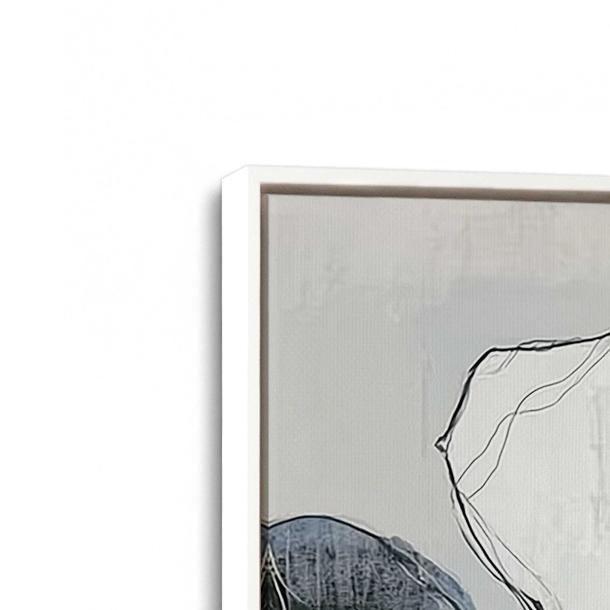 [Color:Opaque White], Picture of art in a White frame at an angle