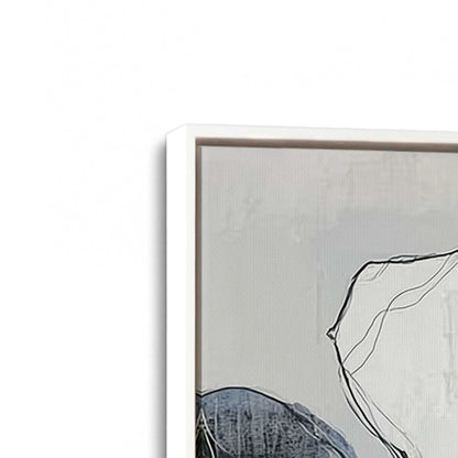 [Color:Opaque White], Picture of art in a White frame at an angle