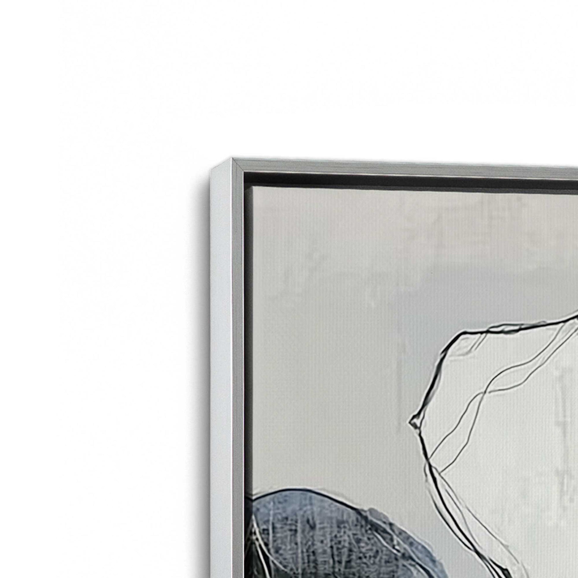 [Color:Polished Chrome], Picture of art in a Polished Chrome frame at an angle