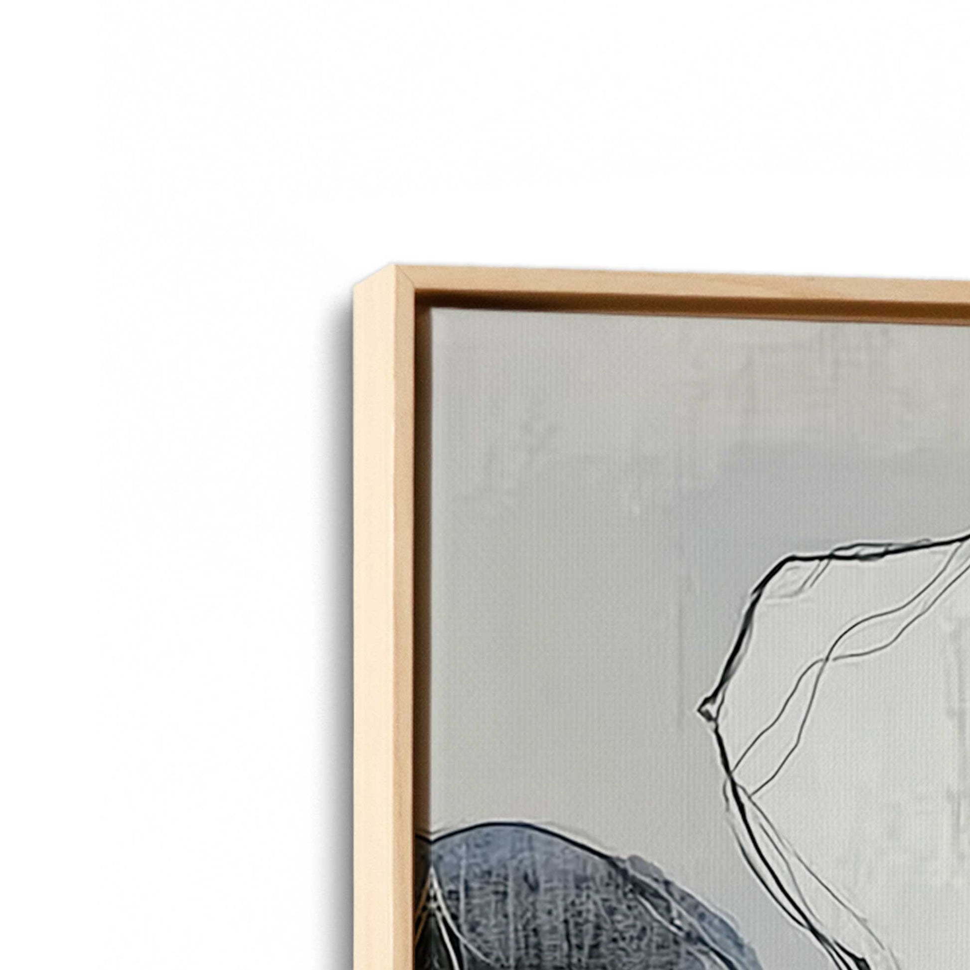 [Color:American Maple], Picture of art in a American Maple frame at an angle