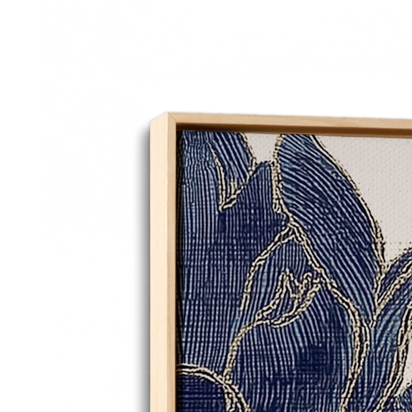 [Color:American Maple], Picture of art in a American Maple frame at an angle