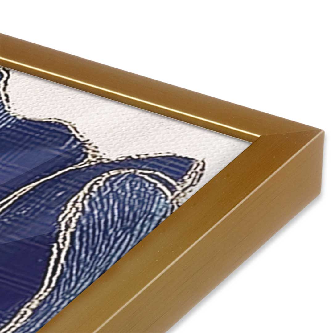 [Color:Polished Gold], Picture of art in a Polished Gold frame at an angle