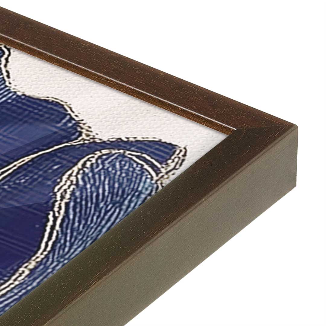[Color:Brown], Picture of art in a Brown frame at an angle