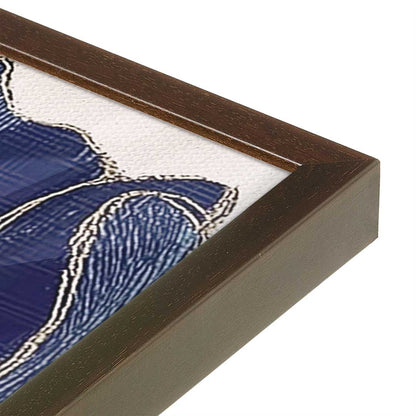 [Color:Brown], Picture of art in a Brown frame at an angle