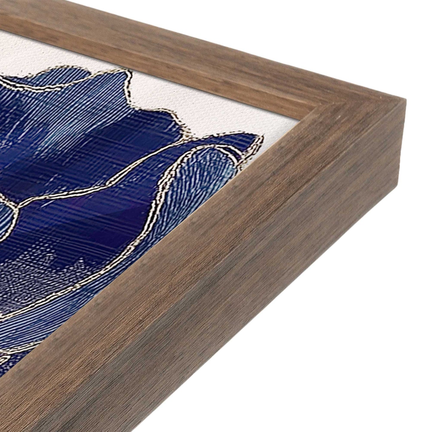 [Color:Walnut], Picture of art in a Walnut frame at an angle