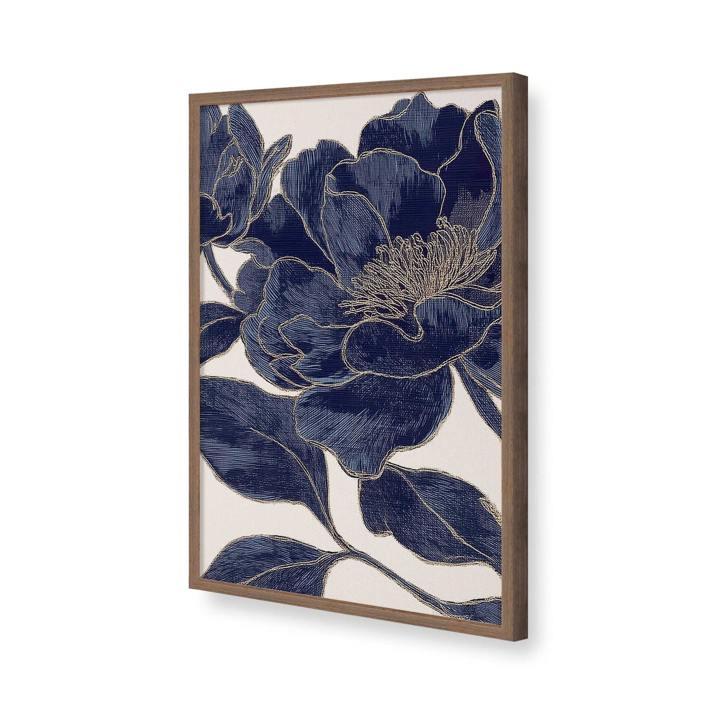 [Color:Walnut], Picture of art in a Walnut frame of the corner