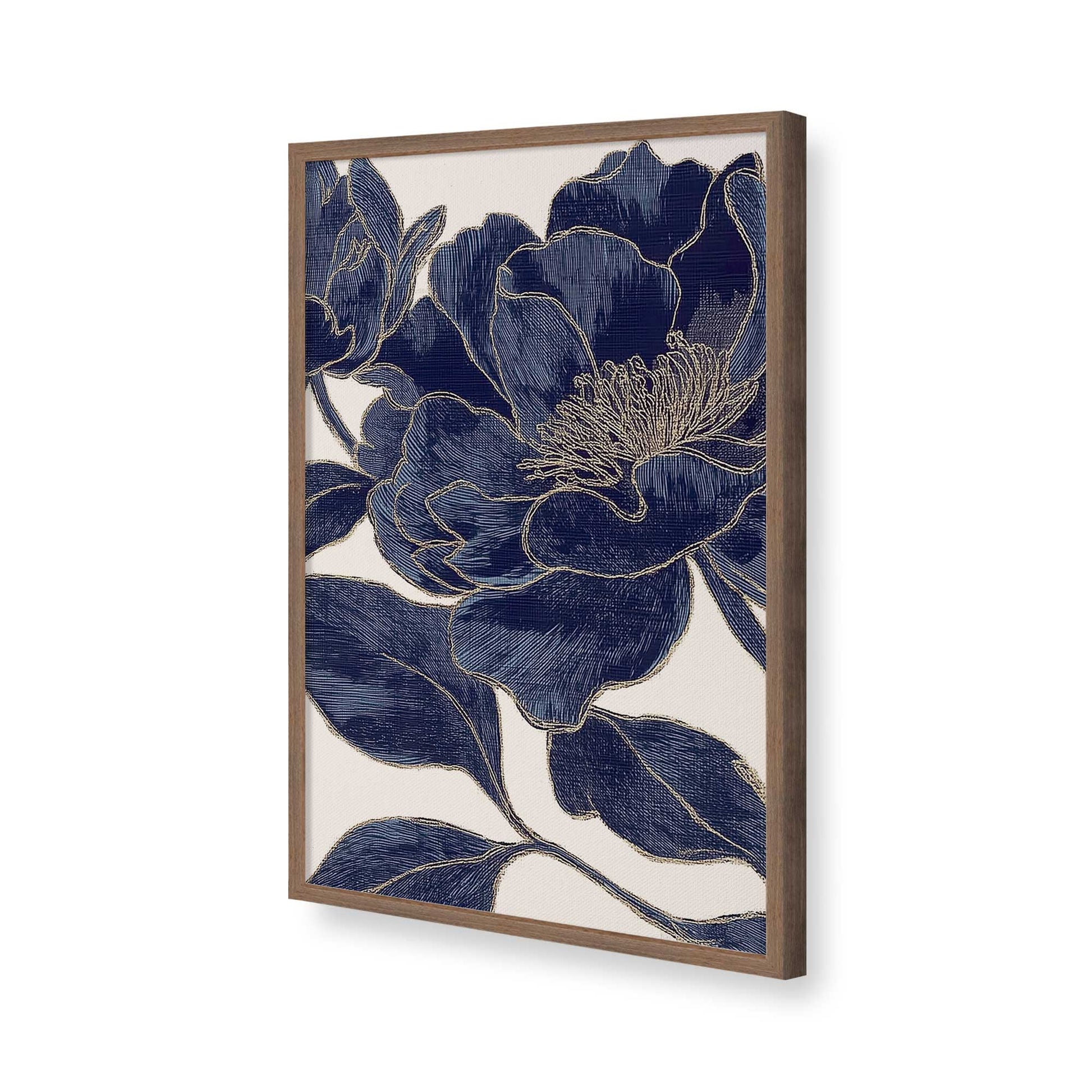 [Color:Walnut], Picture of art in a Walnut frame of the corner