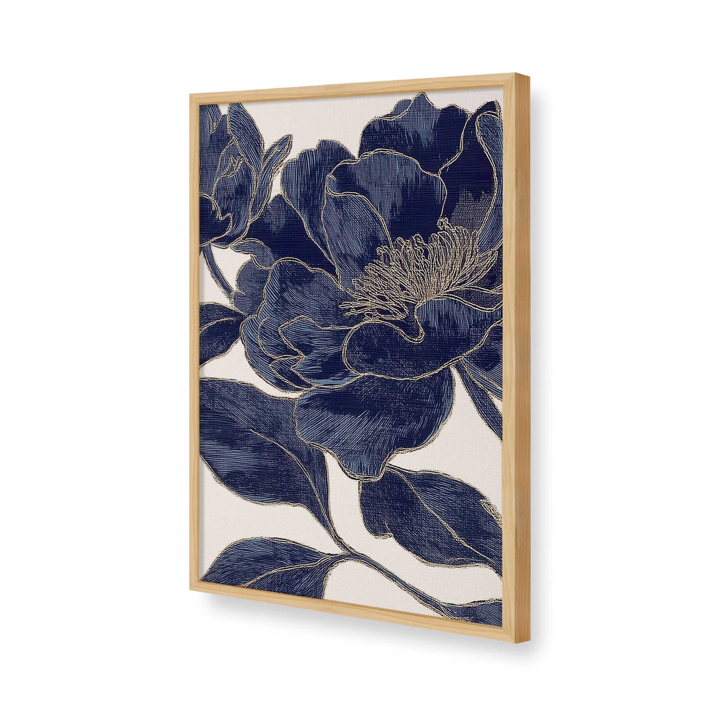[Color:American Maple], Picture of art in a American Maple frame of the corner