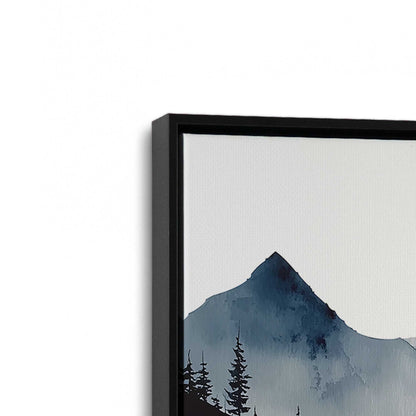 [Color:Satin Black], Picture of art in a Satin Black frame at an angle