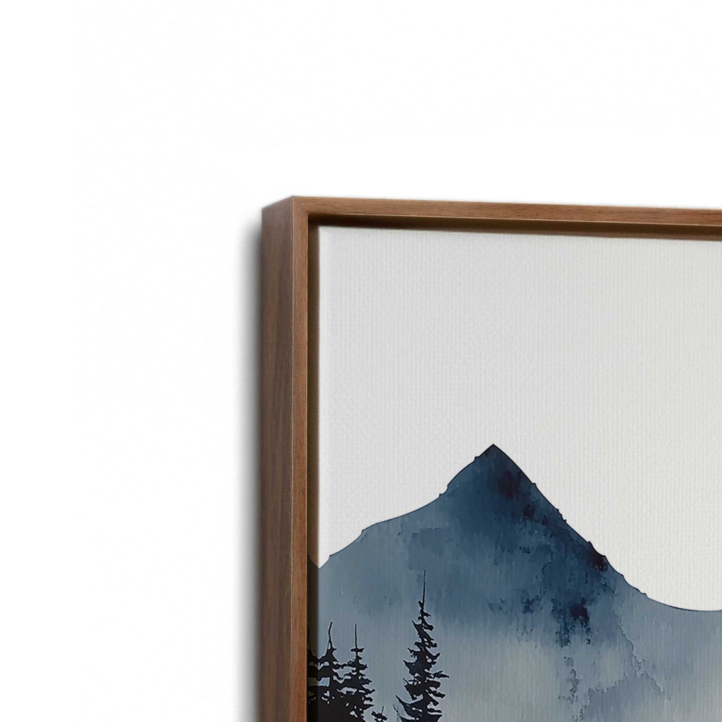 [Color:Walnut], Picture of art in a Walnut frame at an angle