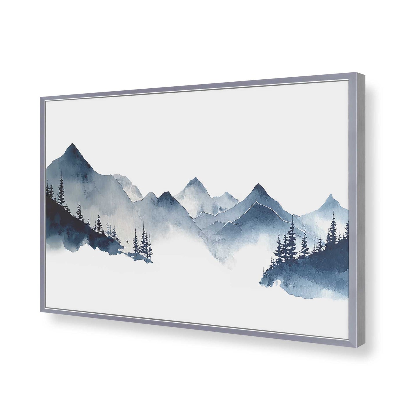 [Color:Polished Chrome], Picture of art in a Polished Chrome frame of the corner