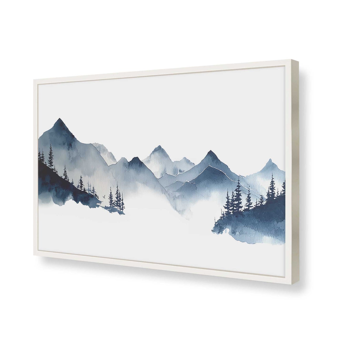[Color:Opaque White], Picture of art in a Opaque White frame of the corner