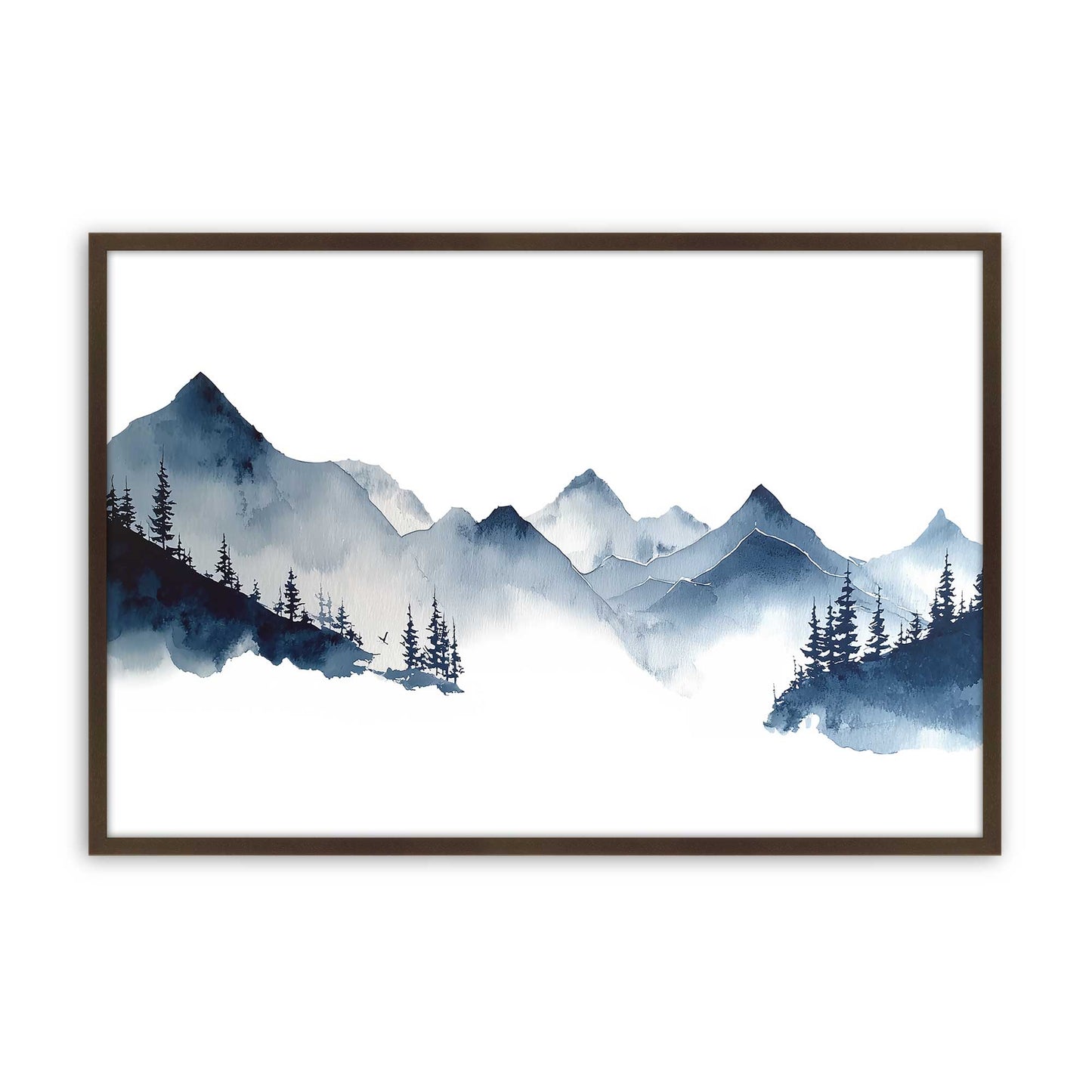 [Color:Brown], Picture of art in a Brown frame