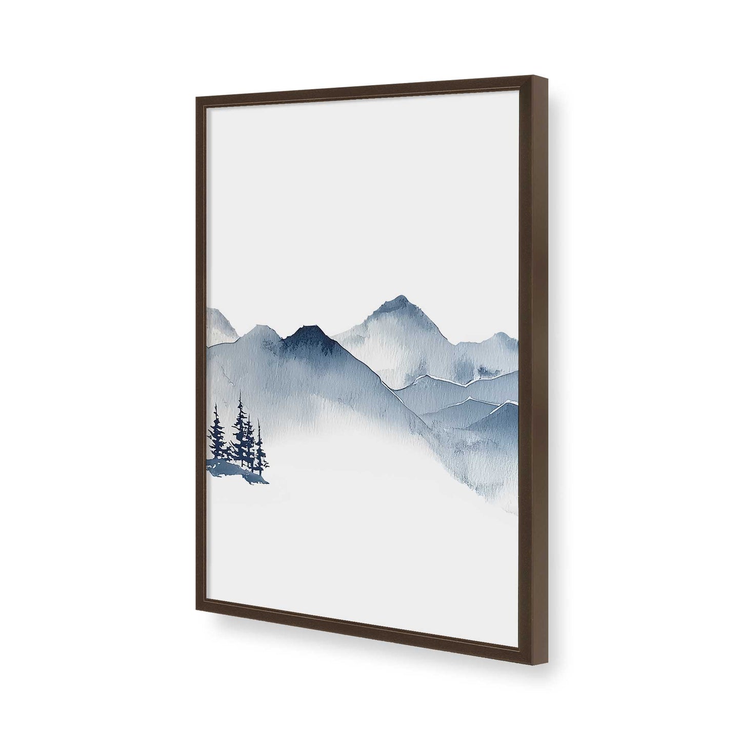 [Color:Brown], Picture of art in a Brown frame of the corner