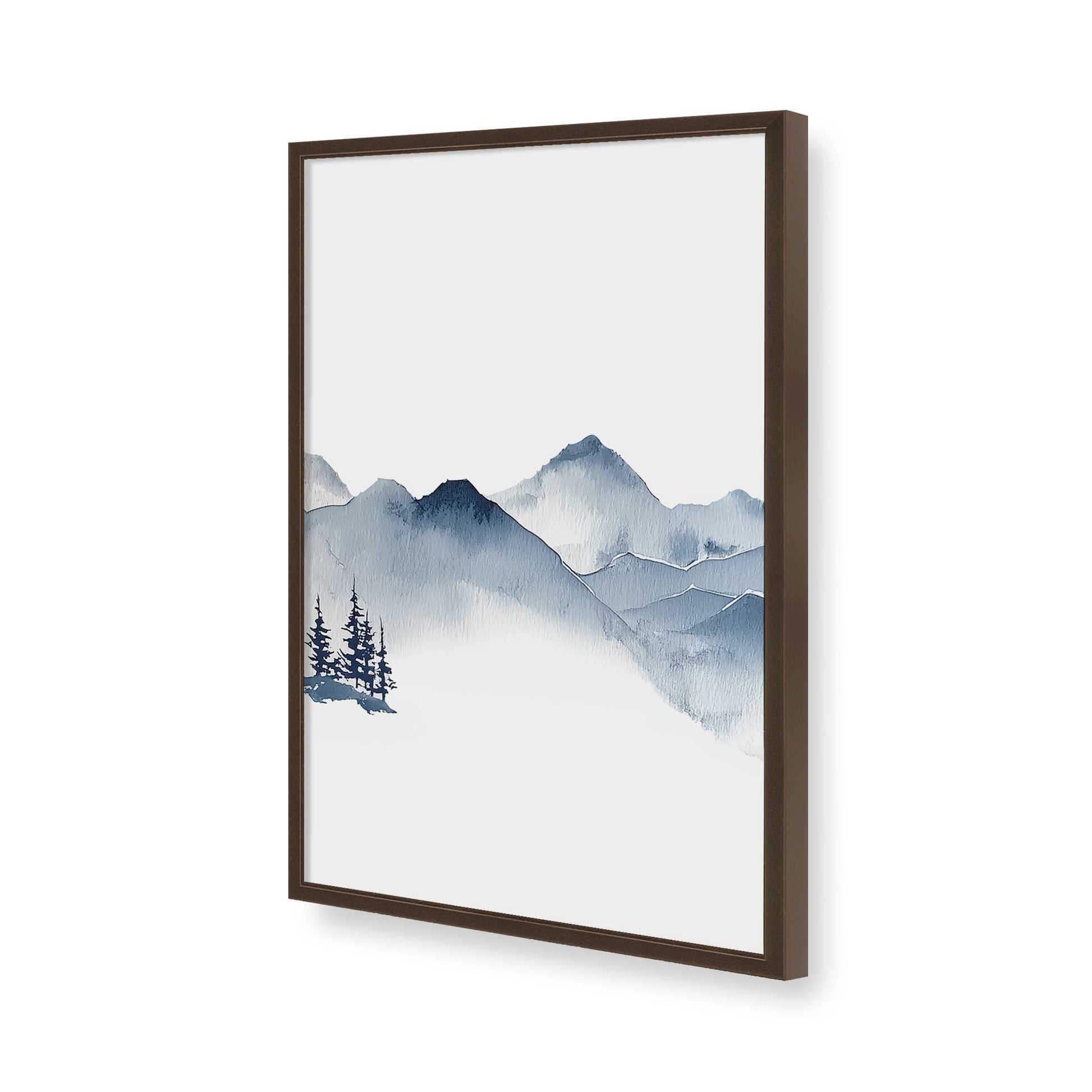 [Color:Brown], Picture of art in a Brown frame of the corner