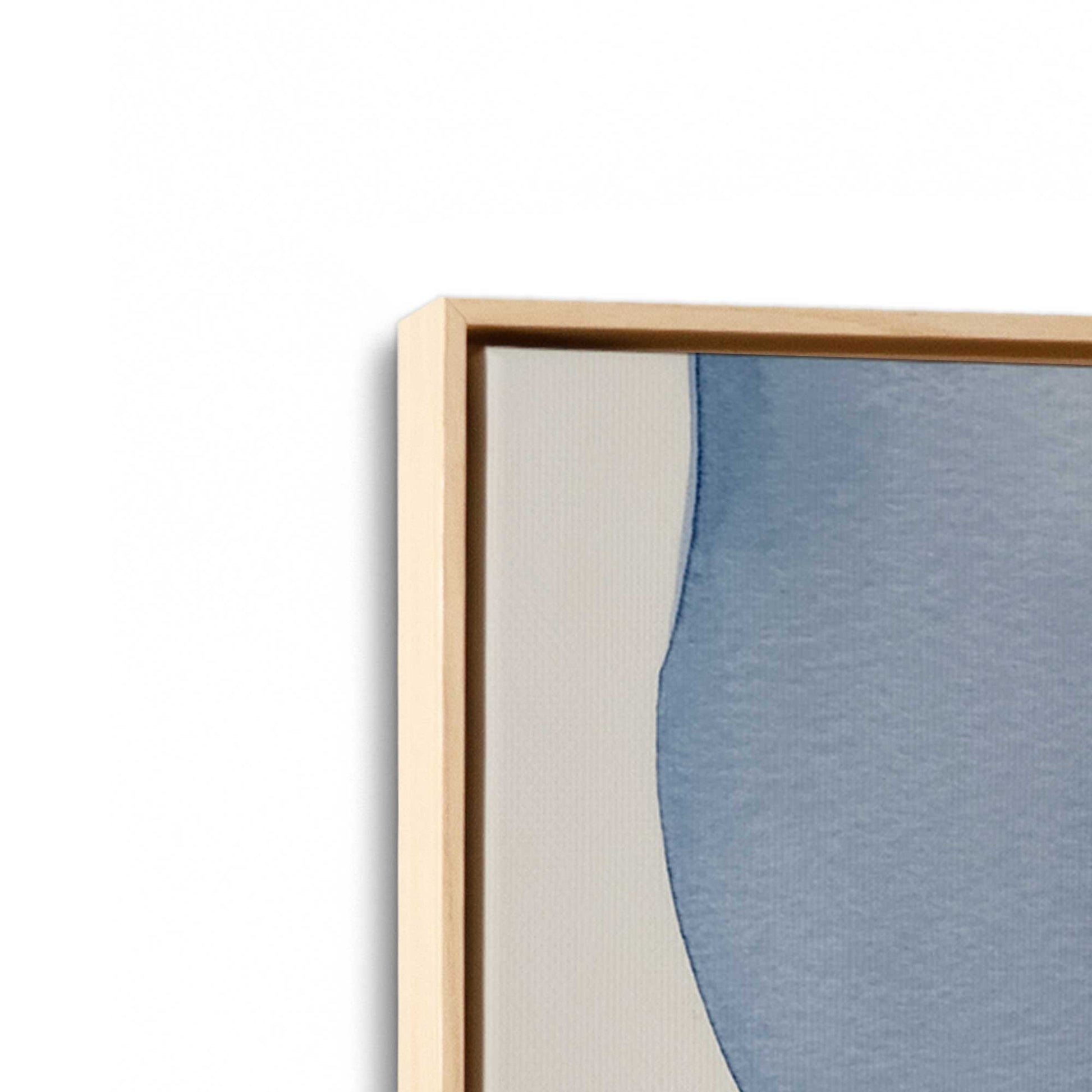 [Color:American Maple], Picture of art in a American Maple frame at an angle