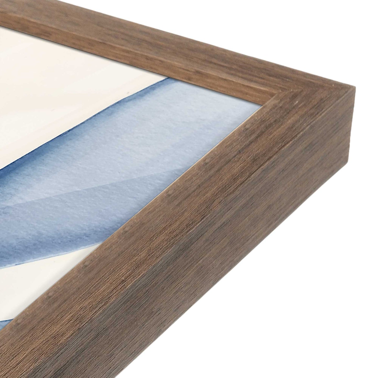 [Color:Walnut], Picture of art in a Walnut frame at an angle
