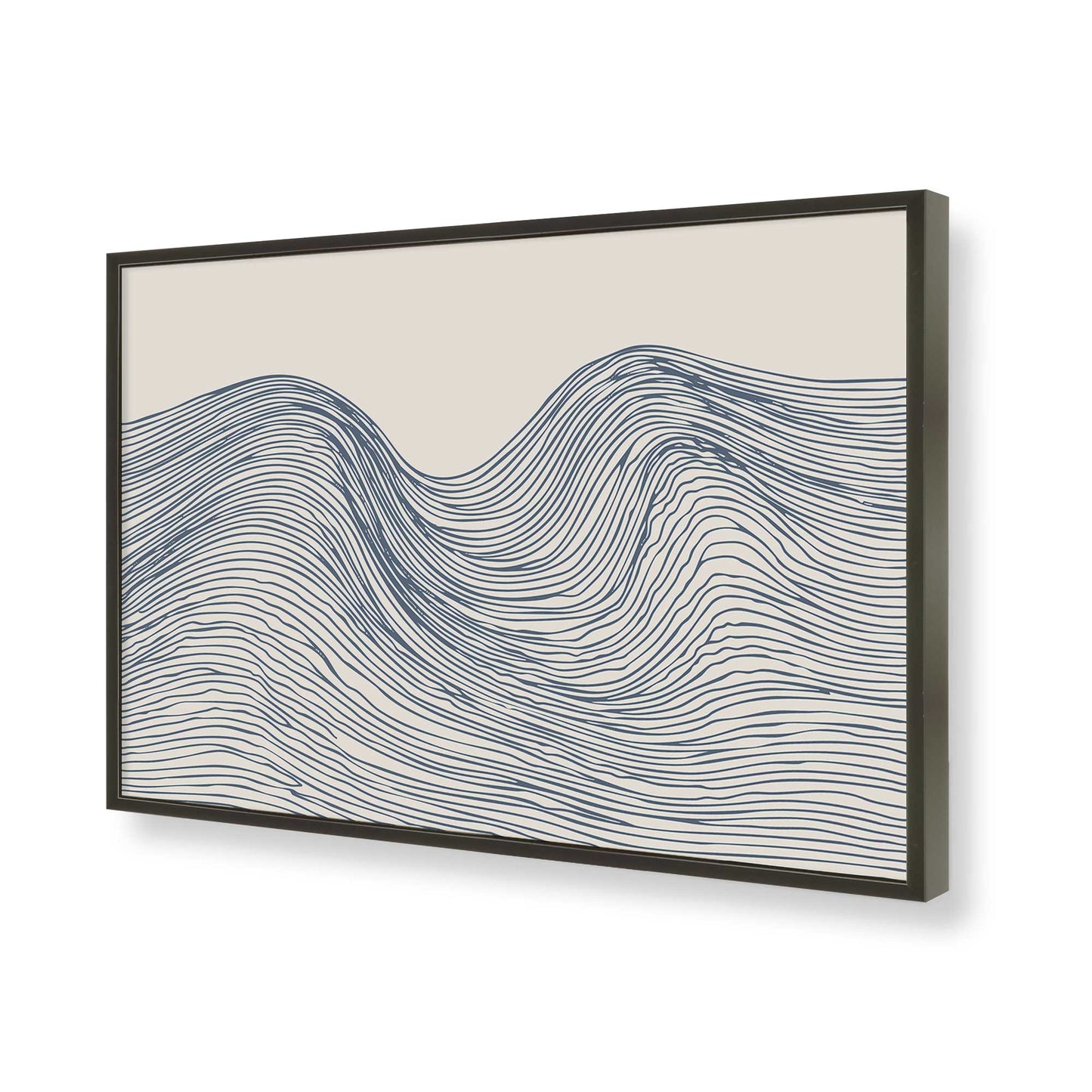 [Color:Satin Black], Picture of art in a Satin Black frame of the corner
