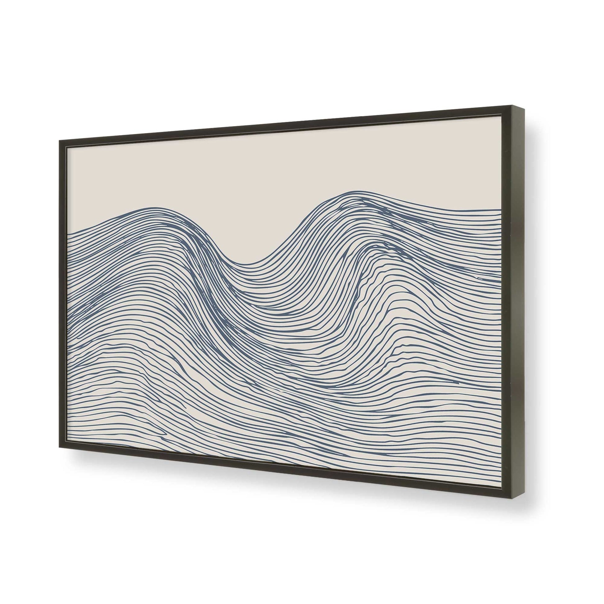 [Color:Satin Black], Picture of art in a Satin Black frame of the corner