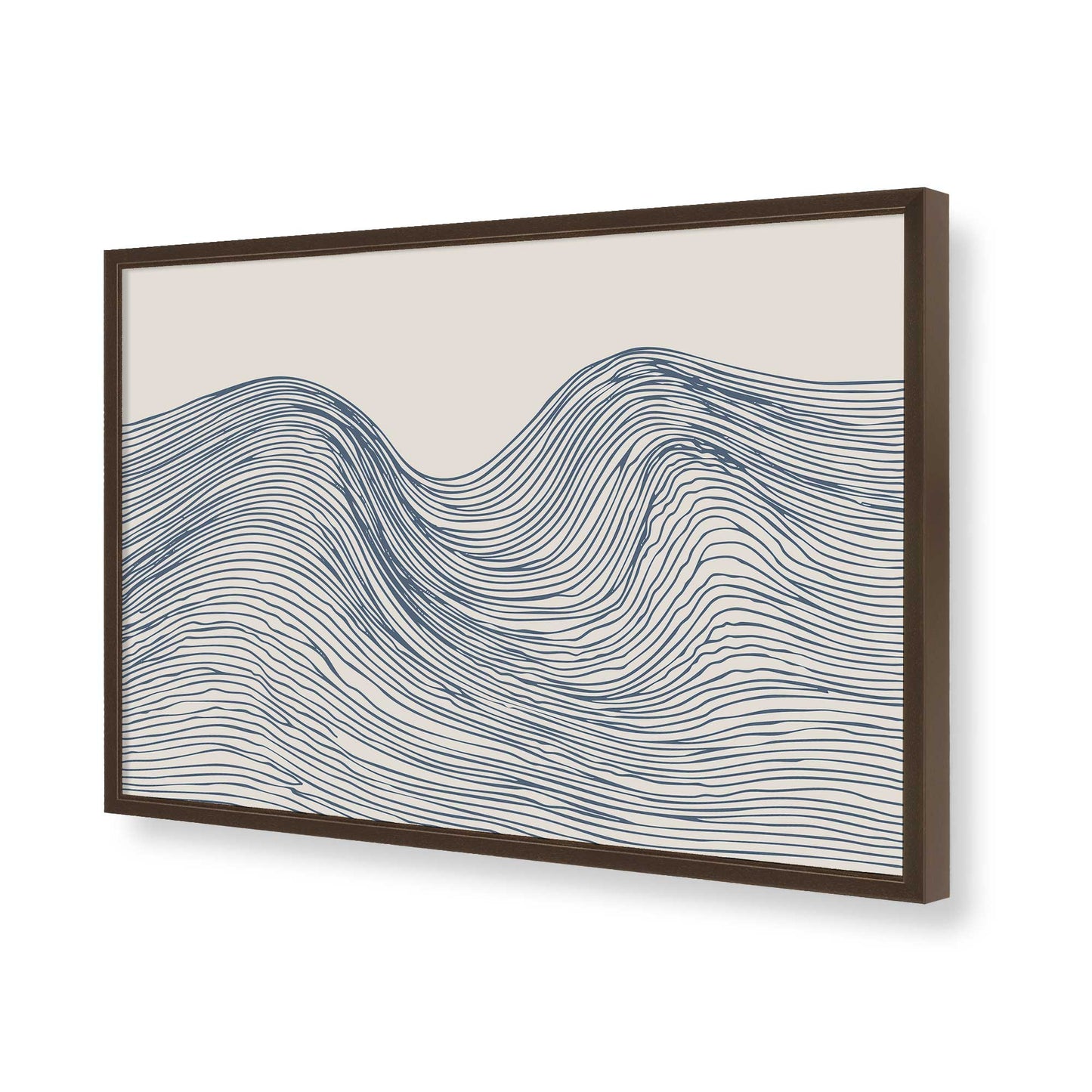 [Color:Brown], Picture of art in a Brown frame of the corner