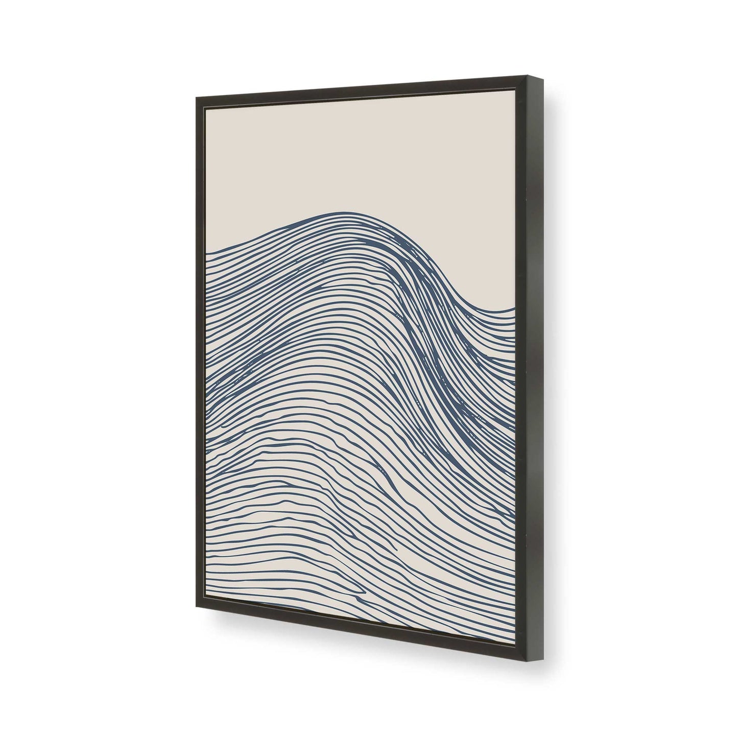 [Color:Satin Black], Picture of art in a Satin Black frame of the corner