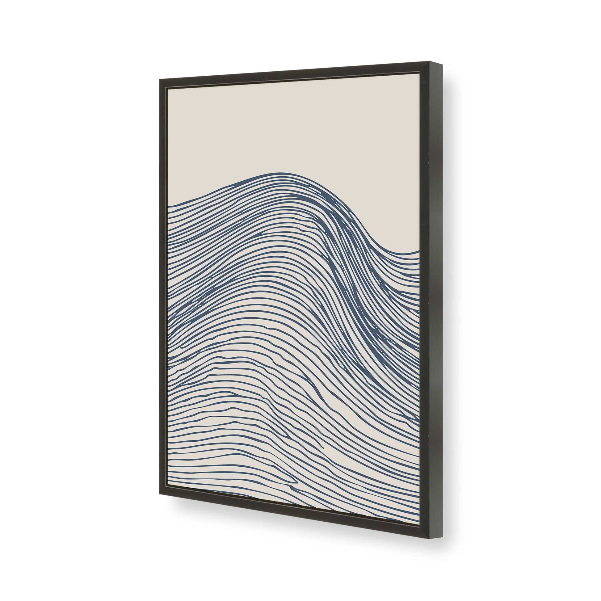 [Color:Satin Black], Picture of art in a Satin Black frame of the corner