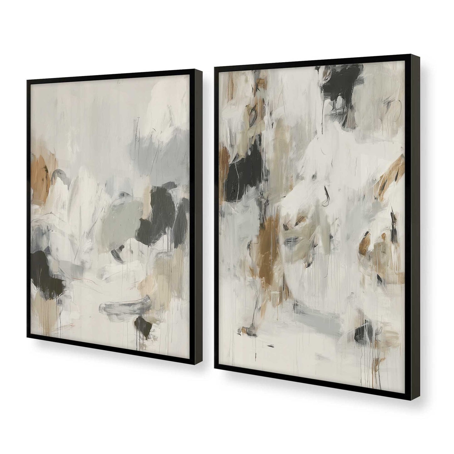 [Color:Satin Black], Picture of art in a Satin Black frame of the corner