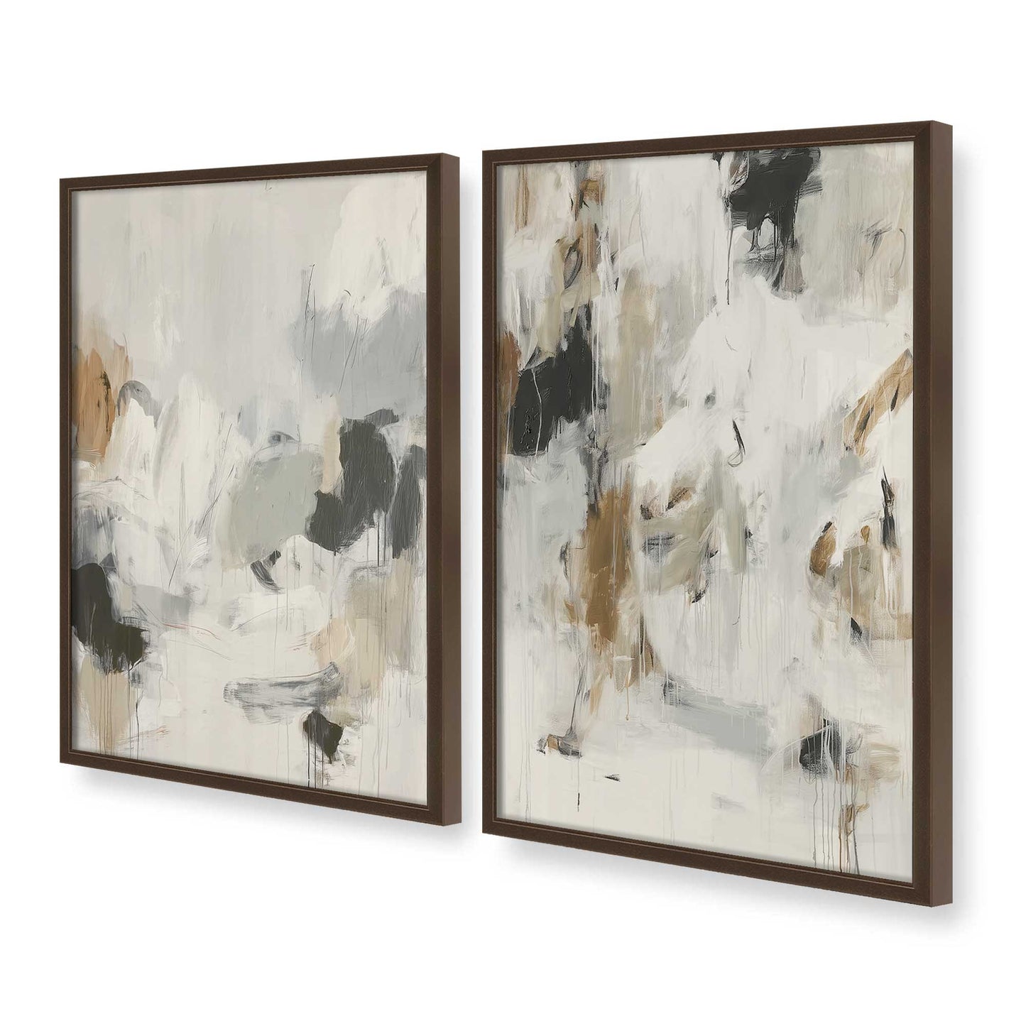 [Color:Brown], Picture of art in a Brown frame of the corner