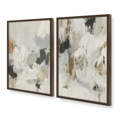 [Color:Brown], Picture of art in a Brown frame of the corner