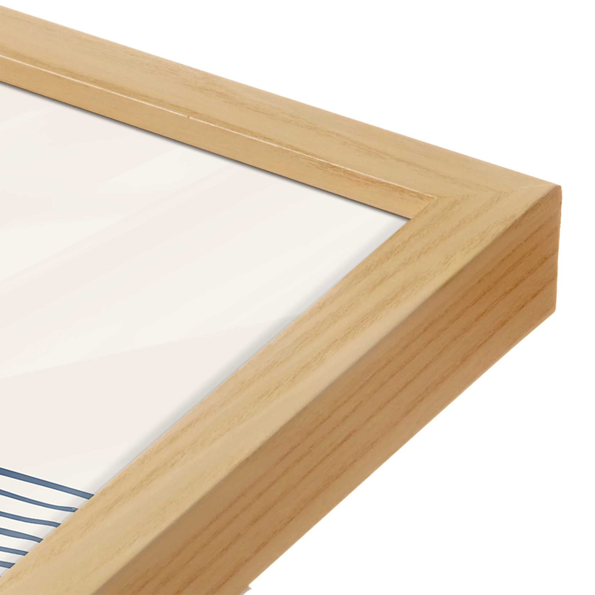 [Color:American Maple], Picture of art in a American Maple frame at an angle