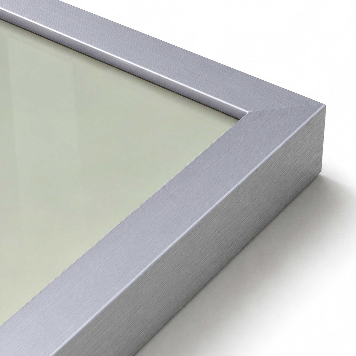 [Color:Polished Chrome], Picture of art in a Polished Chrome frame at an angle