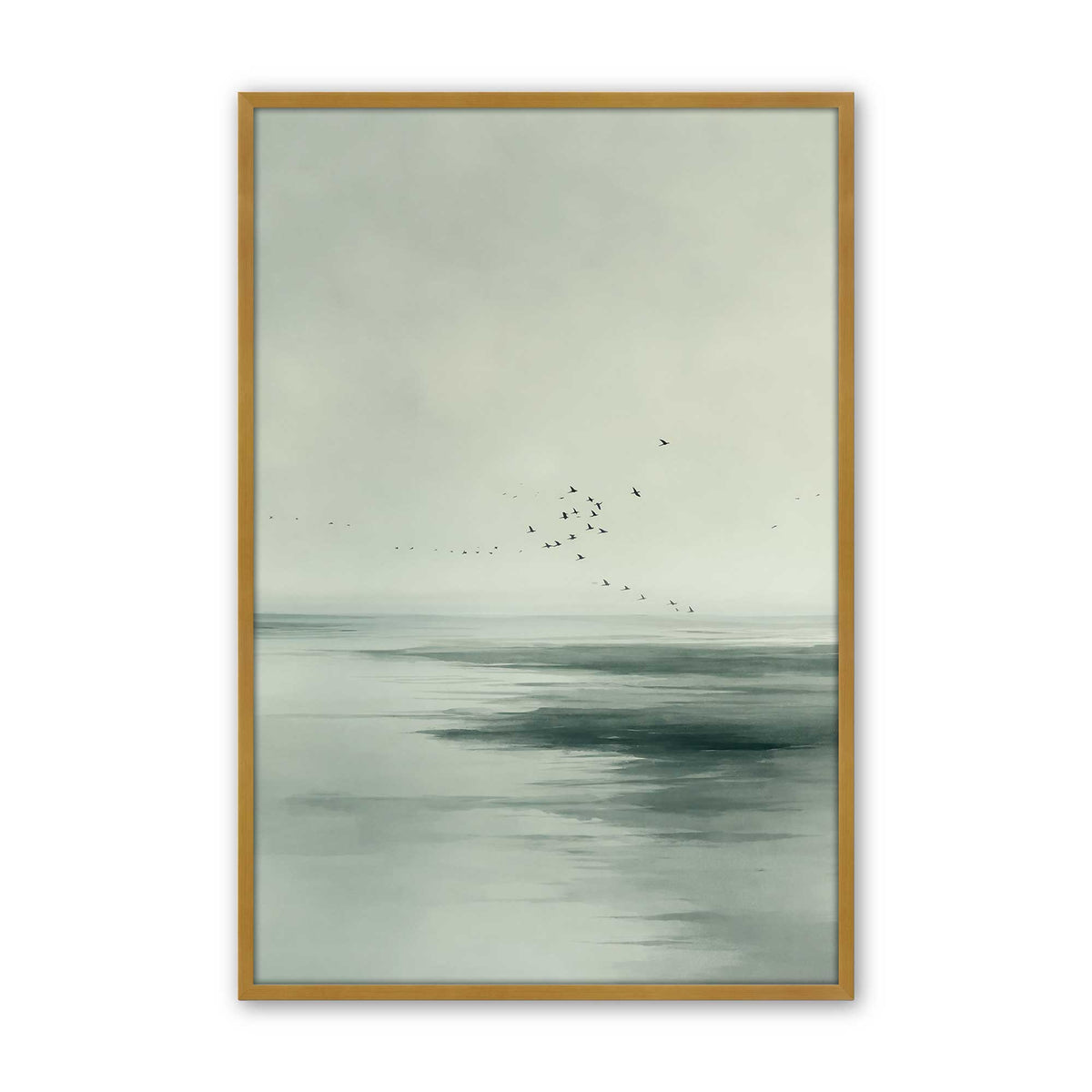 [Color:Polished Gold], Picture of art in a Polished Chrome frame