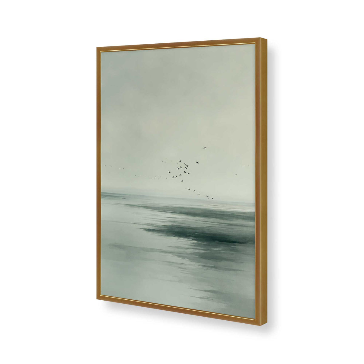 [Color:Polished Gold], Picture of art in a Polished Chrome frame of the corner