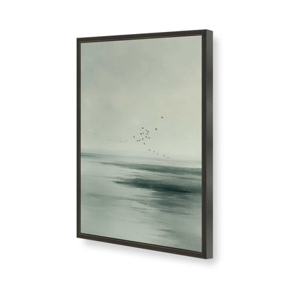 [Color:Satin Black], Picture of art in a Polished Chrome frame of the corner