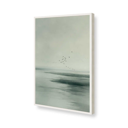 [Color:Opaque White], Picture of art in a Polished Chrome frame of the corner