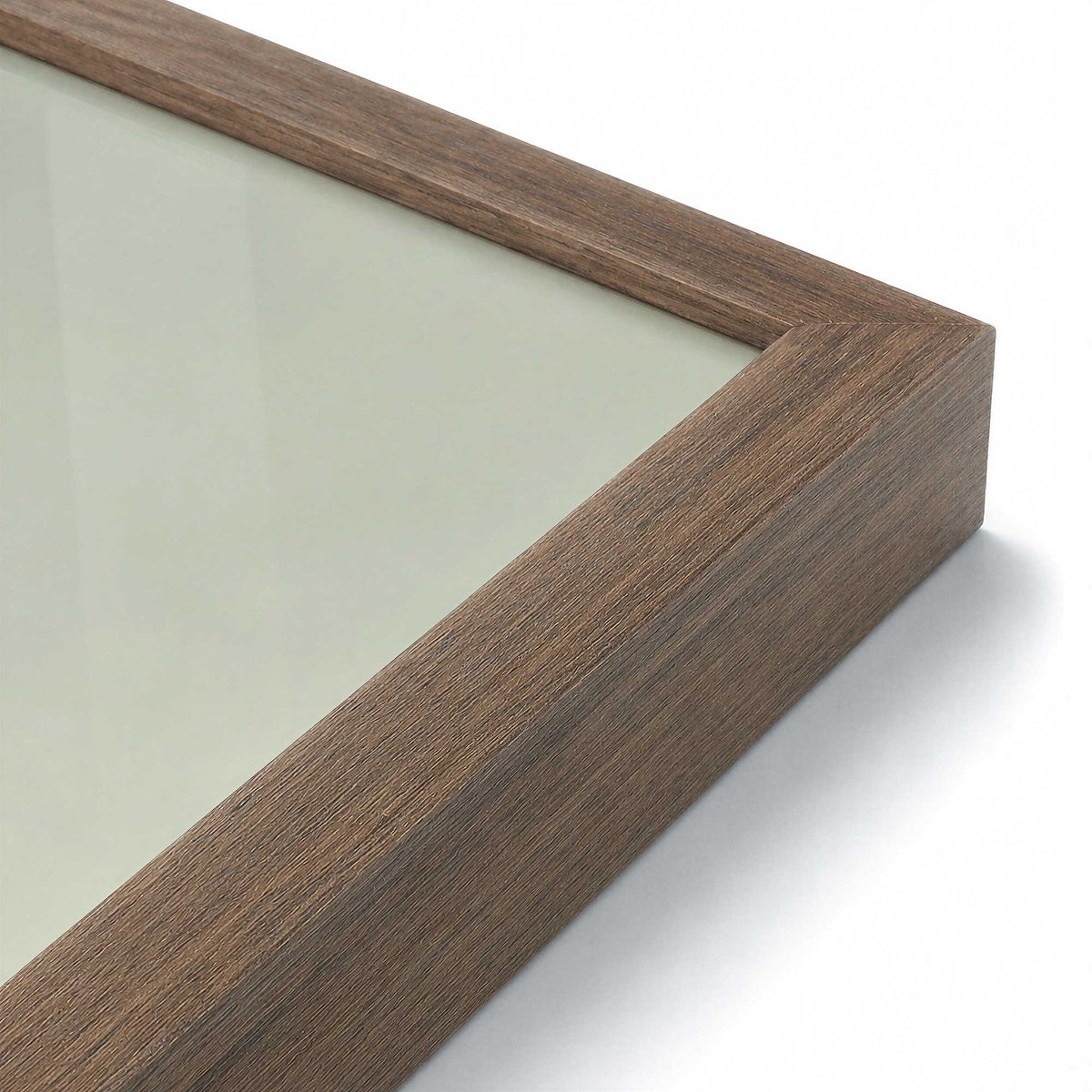 [Color:Walnut], Picture of art in a Polished Chrome frame at an angle