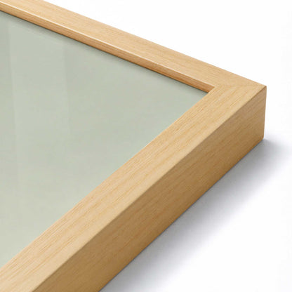 [Color:American Maple], Picture of art in a Polished Chrome frame at an angle