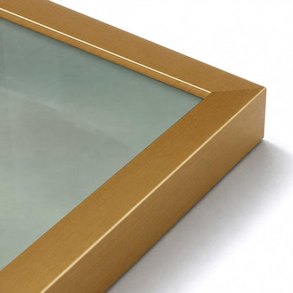 [Color:Polished Gold], Picture of art in a Polished Chrome frame at an angle