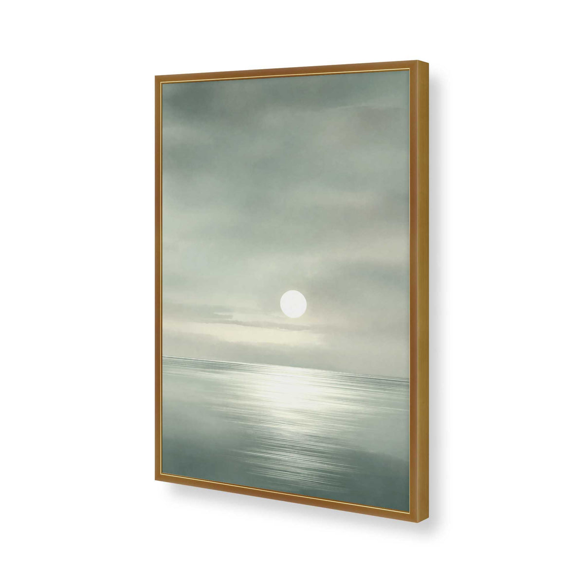 [Color:Polished Gold], Picture of art in a Polished Chrome frame of the corner