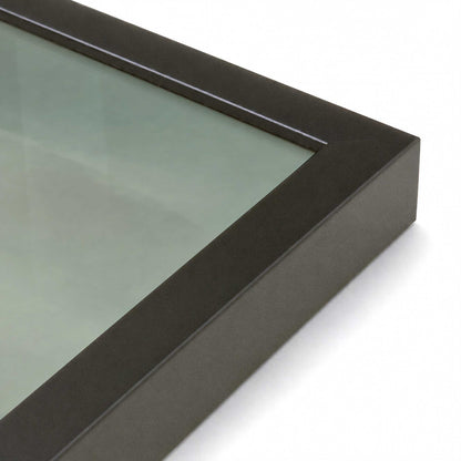 [Color:Satin Black], Picture of art in a Polished Chrome frame at an angle
