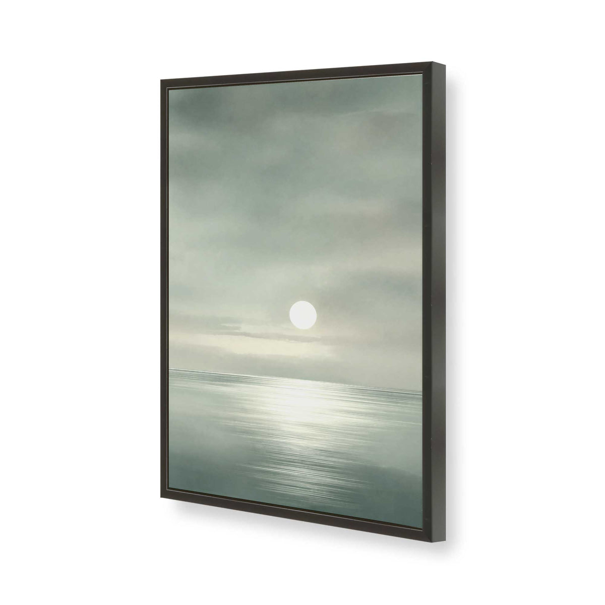 [Color:Satin Black], Picture of art in a Polished Chrome frame of the corner