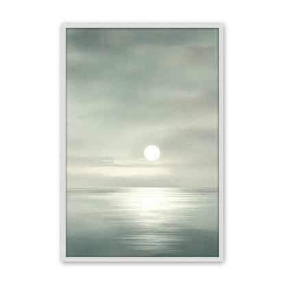 [Color:Opaque White], Picture of art in a Polished Chrome frame