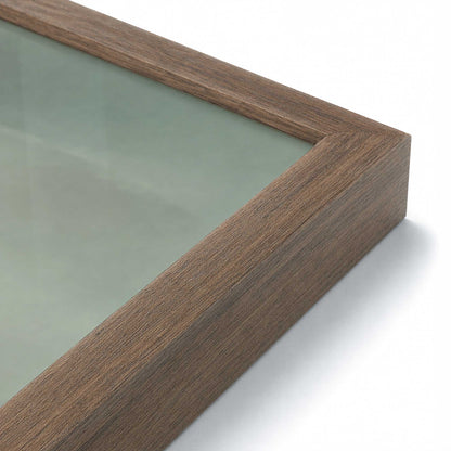[Color:Walnut], Picture of art in a Polished Chrome frame at an angle