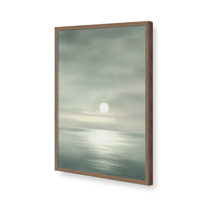 [Color:Walnut], Picture of art in a Polished Chrome frame of the corner
