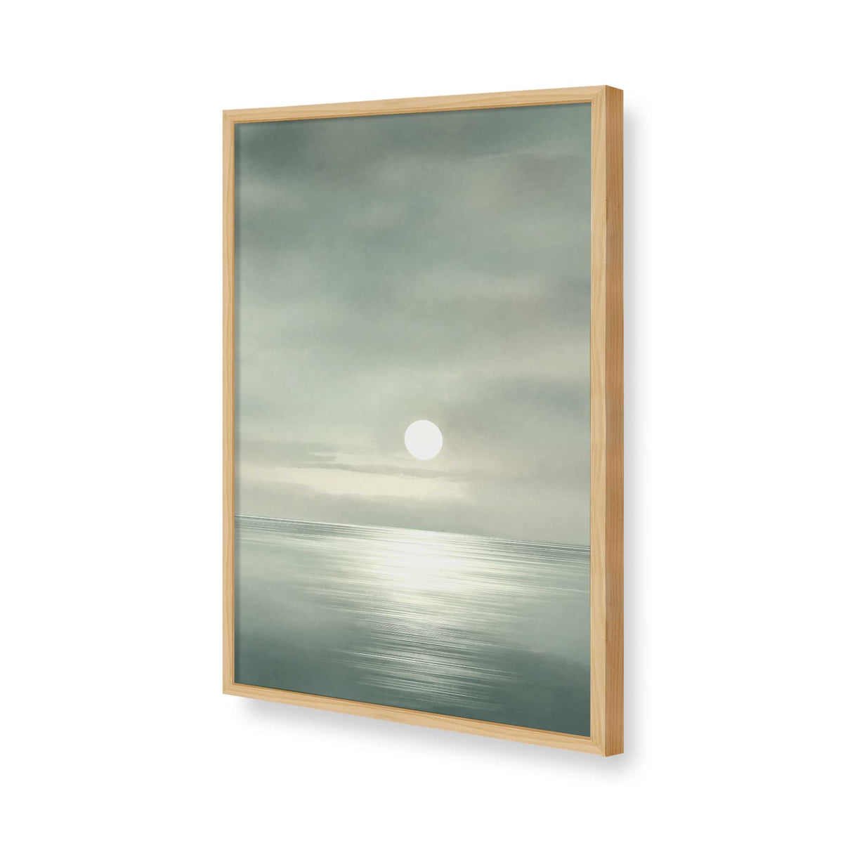 [Color:American Maple], Picture of art in a Polished Chrome frame of the corner