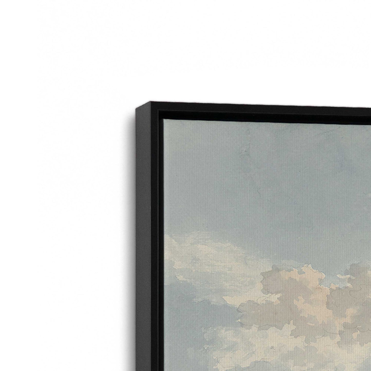 [Color:Satin Black], Picture of art in a Satin Black frame at an angle