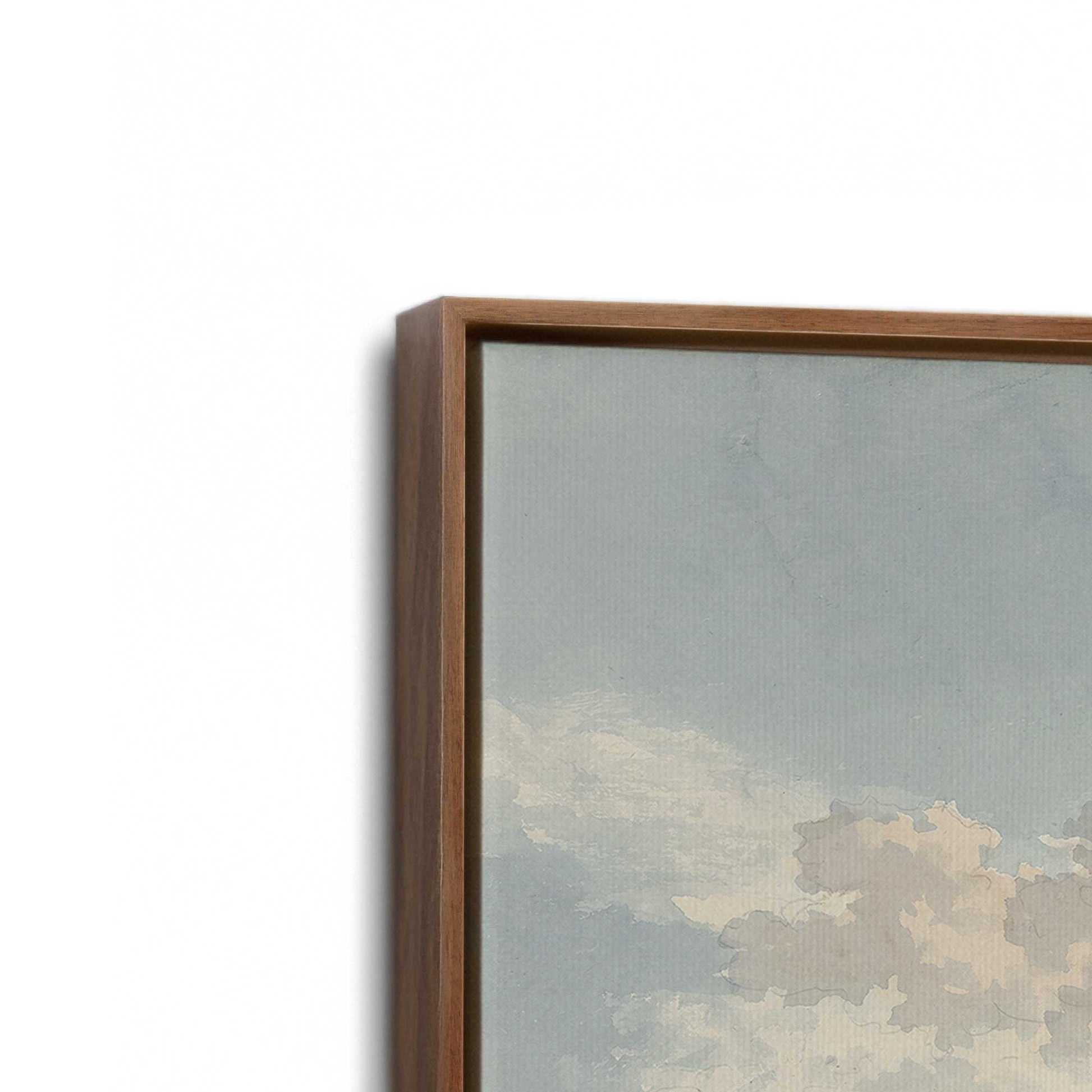 [Color:Walnut], Picture of art in a Walnut frame at an angle