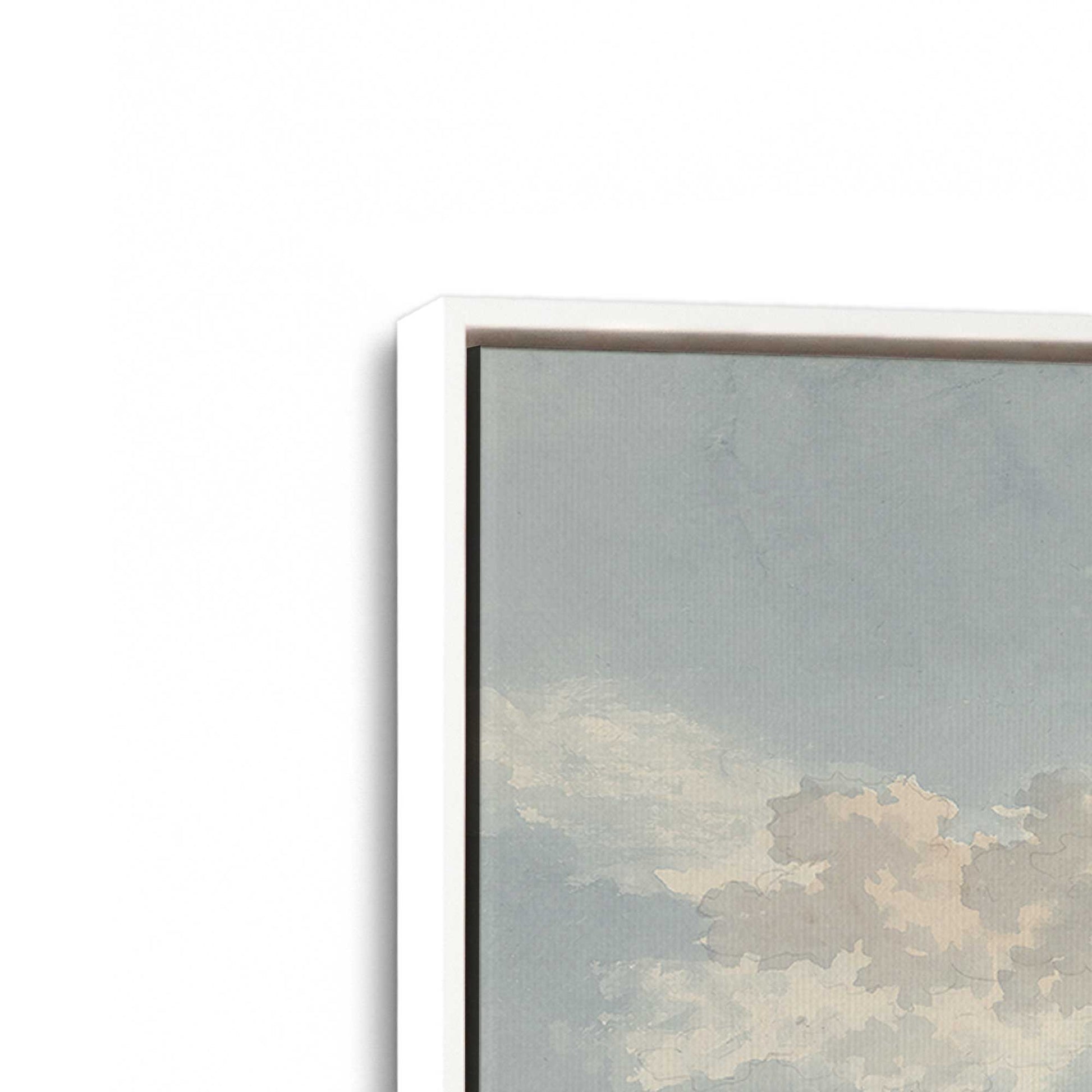 [Color:Opaque White], Picture of art in a White frame at an angle